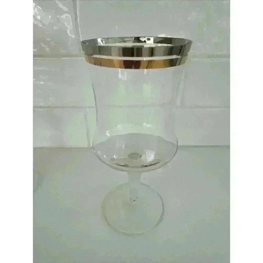 Vintage‎ MCM Double Gold Platinum Rim Water Glass Set Of 6
